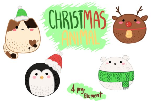 Christmas Animal Illustrations