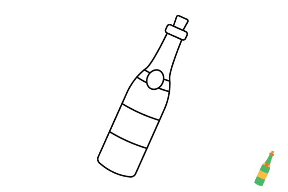 Christmas Bottle Coloring Illustrations for Digital Sellers