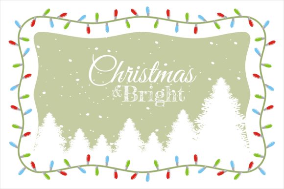 Christmas Bright with Lamp Illustration for Branding and Packaging