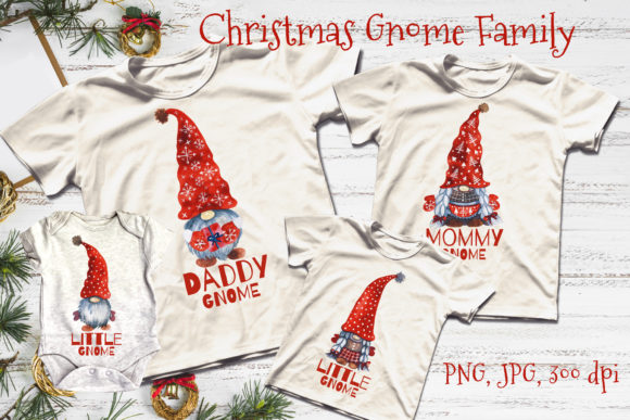 Christmas Gnome Family Illustrations for Festive Branding