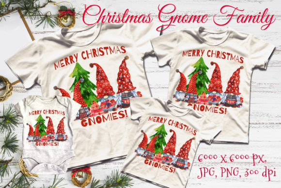 Christmas Gnomes Watercolor Clipart for Branding