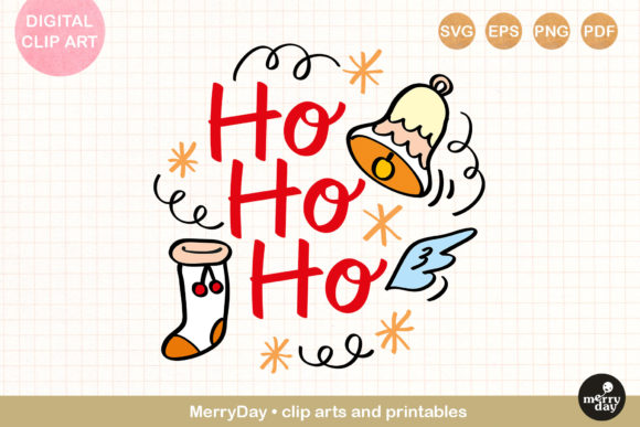 Christmas Ho Ho Ho Cute Graphic for Blog & Website Use