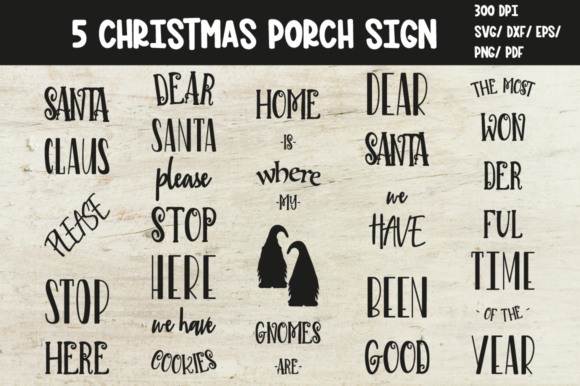 Christmas Porch Sign SVG for Illustrations