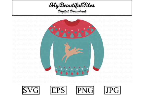 Christmas Sweater Clipart Design for Illustrations