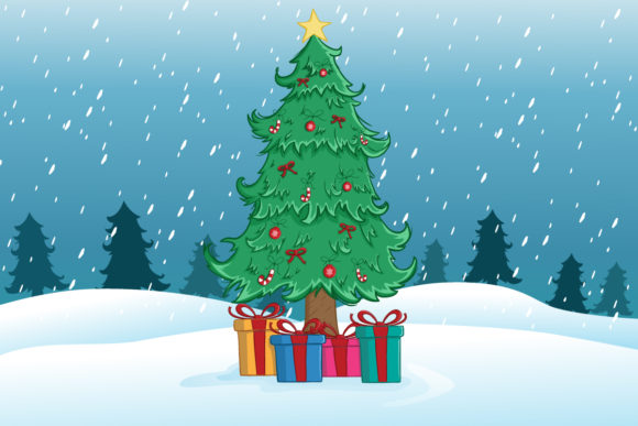 Hand Drawn Cute Christmas Tree Illustrations