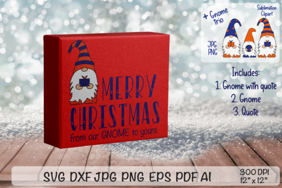 Merry Christmas from Our Gnome to Yours Illustrations
