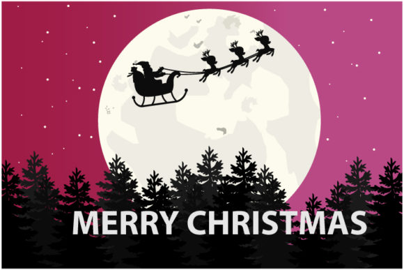 Merry Christmas Silhouette Illustrations