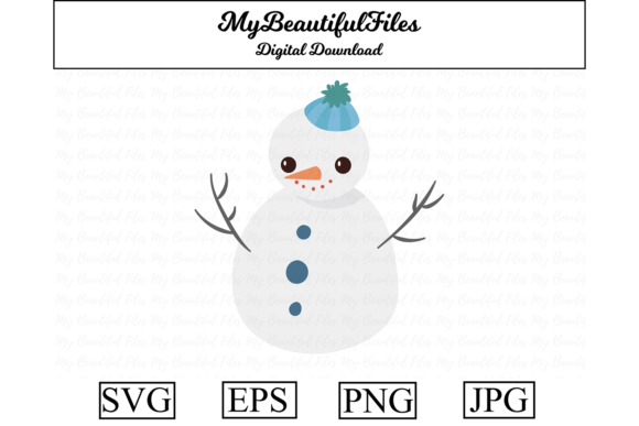 Snowman Christmas Clipart Design for Branding and Marketing